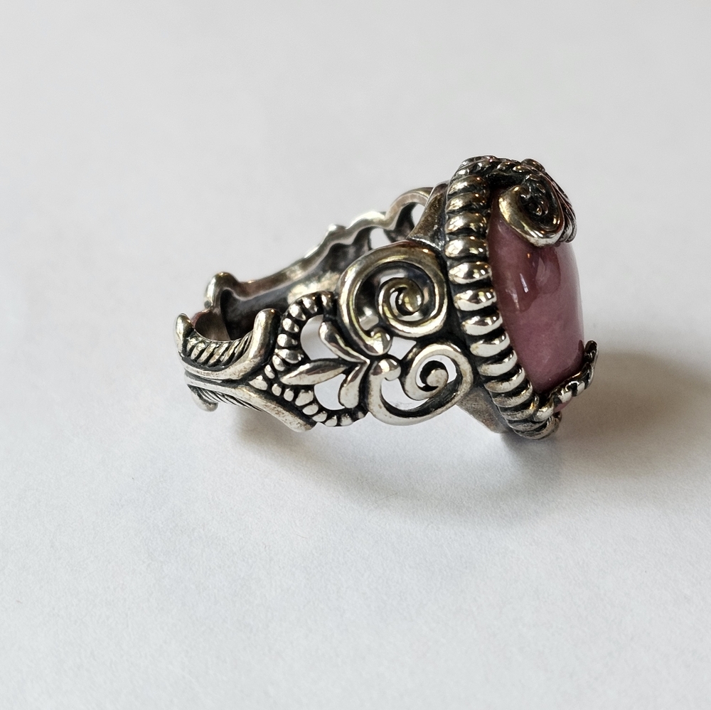 Beautiful Natural Rhodonite Ring in Sterling Silver Size 7! - Picture 4 of 7